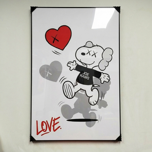 그림 액자 팝아트 인테리어소품 KAWS 스누피 조카우스 스누피그림액자 대형 거실 모던 아트포스터 대형그림액자 이미지