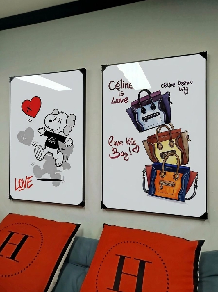 그림 액자 팝아트 인테리어소품 KAWS 스누피 조카우스 스누피그림액자 대형 거실 모던 아트포스터 대형그림액자 이미지