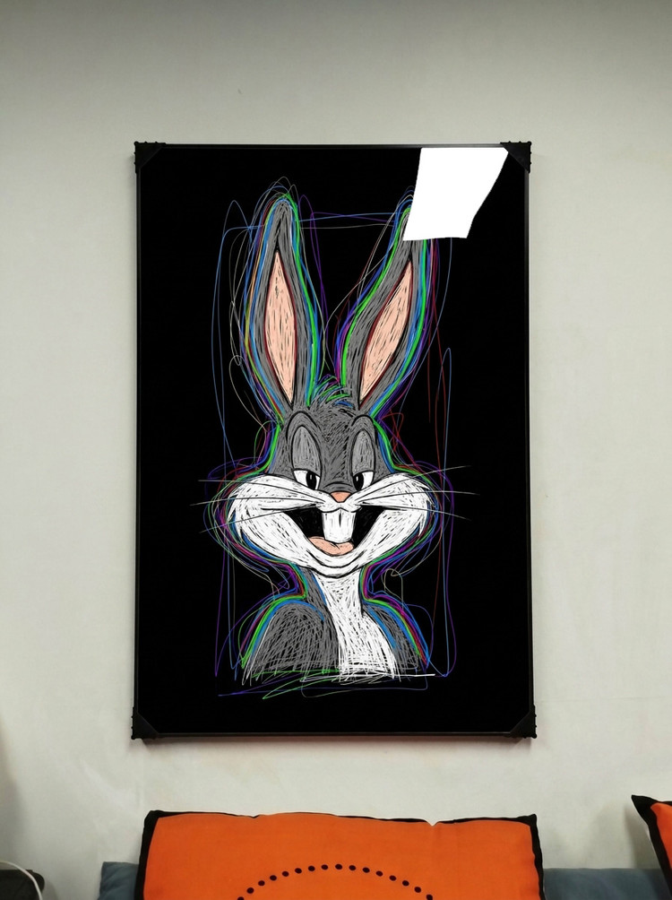 그림 액자 팝아트 인테리어소품 벅스버니그림 벅스버니액자 유니크 모던 캐릭터 아트포스터 집들이 선물 거실 침실 아이방 이미지