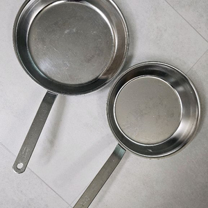 (2개)스테니 무연마제 통5중 스텐 후라이팬 24, 28cm 이미지