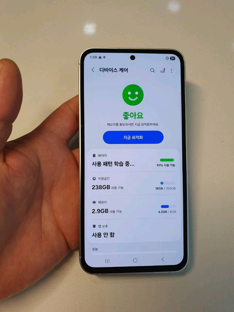 갤럭시S23FE 256G 무잔상 액정무기스 중고폰 공기계 이미지