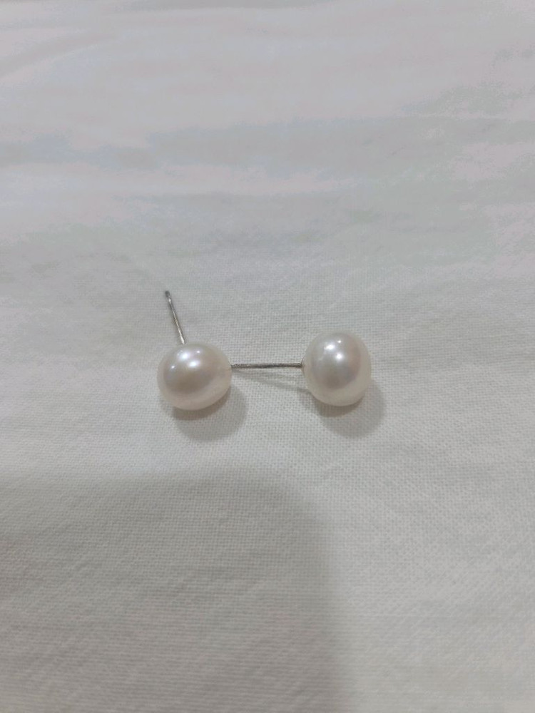 (새상품) 천연 진주 귀걸이 은침 이미지
