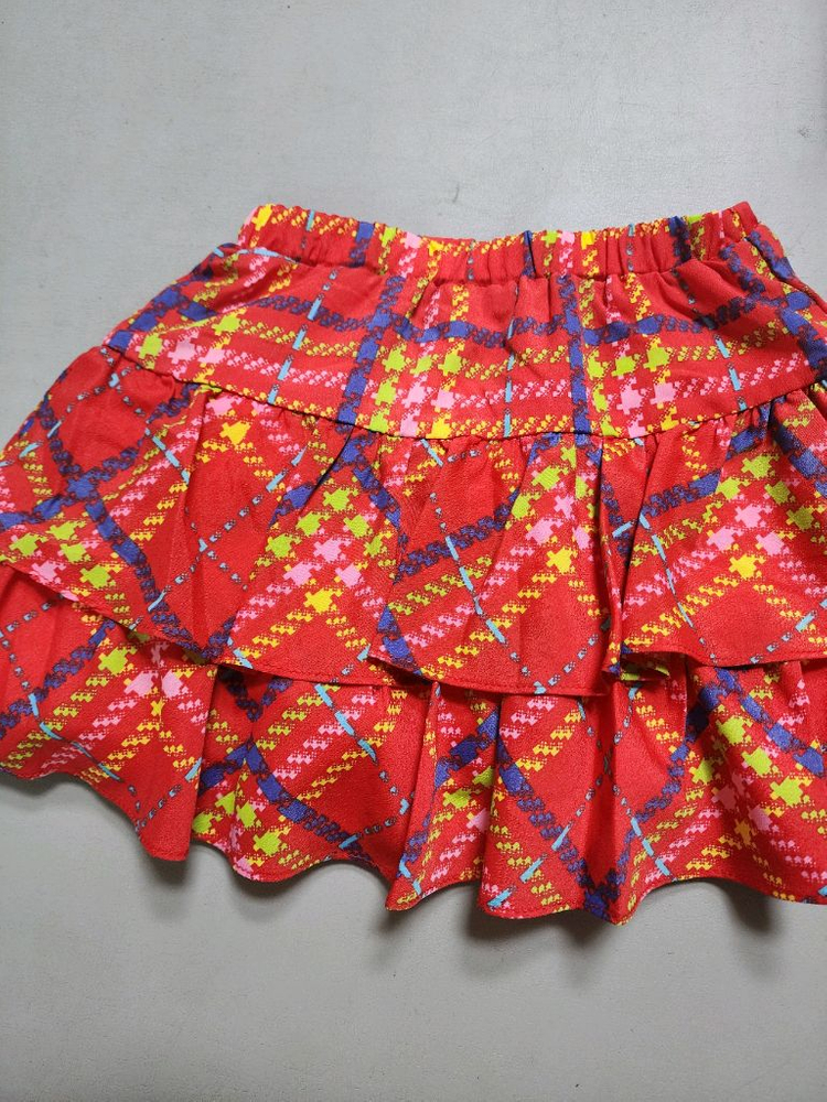 택포) 프렌치캣 체크 캉캉 스커트 120 이미지