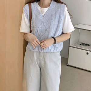 새상품) 크림치즈마켓 부클 니트 베스트 조끼 / 쇼퍼랜드 에드모어 오디너리먼트 메이비베이비 리얼코코 아뜨랑스 육육걸 이미지