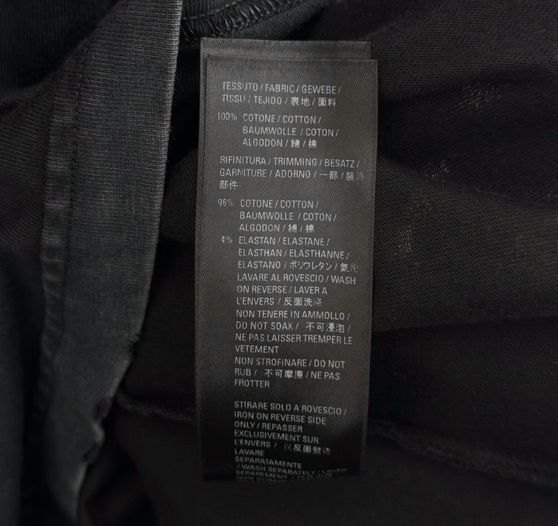 [M] 발렌시아가 남성 그래픽 로고 빈티지 프린팅 반팔 티셔츠 블랙 이미지