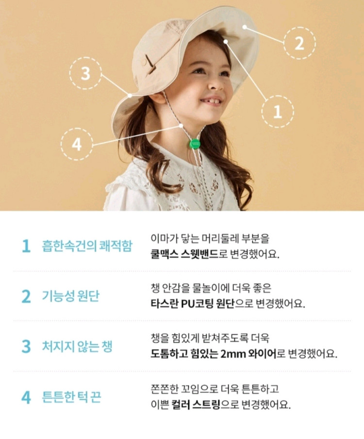 빅토리아앤프렌즈 와이드 썬햇 / 물놀이 모자 체험학습 모자 이미지