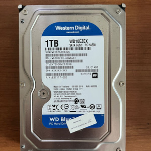 WD10EZEX SATA 6Gb/s 1TB 내장형 하드디스크 (3.5인치) 이미지