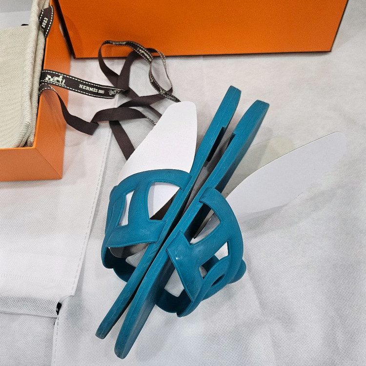 [S급/정품]에르메스 알로하 러버 샌들 블루 이미지
