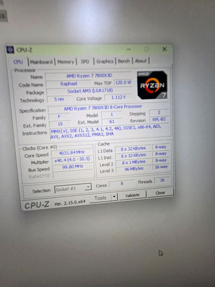 라이젠 7800x3d b650m ddr5 32gb 4080 슈퍼 2테라 팔아요 이미지