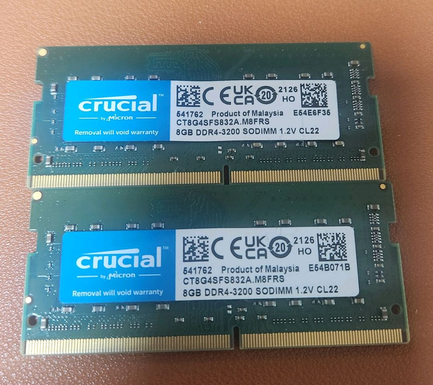 크루셜 DDR4 8GB 노트북 메모리 2개 세트 이미지