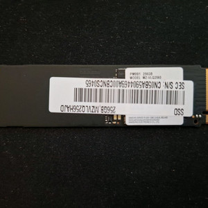 컴퓨터 저장장치 삼성 PM991 M.2 NVME SSD 256GB 이미지