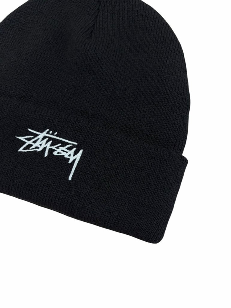 Stussy 스투시 스탁 커프 비니 블랙 새상품 이미지