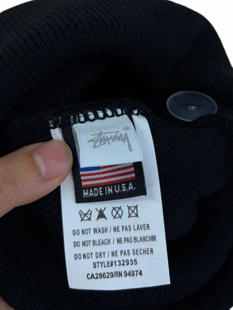 Stussy 스투시 스탁 커프 비니 블랙 새상품 이미지