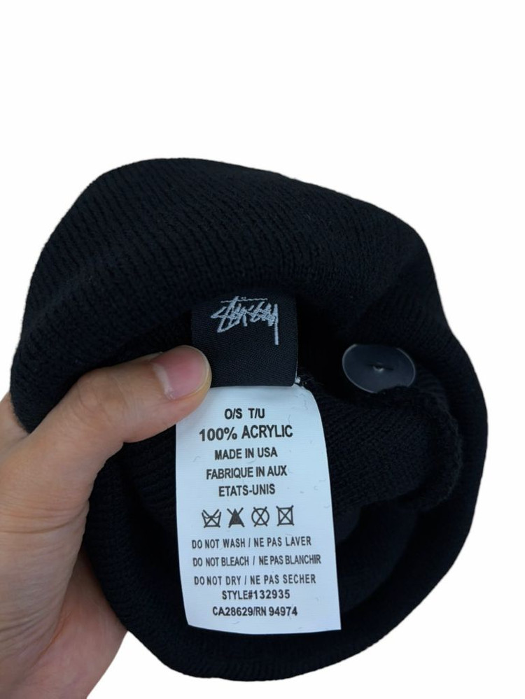 Stussy 스투시 스탁 커프 비니 블랙 새상품 이미지