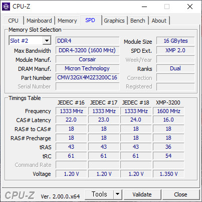 커세어 벤젠스 ddr4 16gb 2개팜(3200 16-18-18-36) 이미지