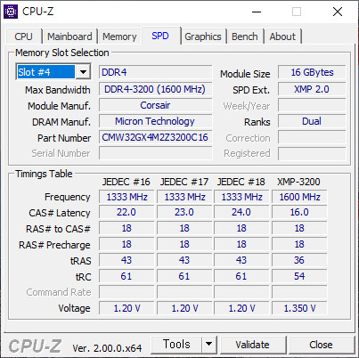 커세어 벤젠스 ddr4 16gb 2개팜(3200 16-18-18-36) 이미지