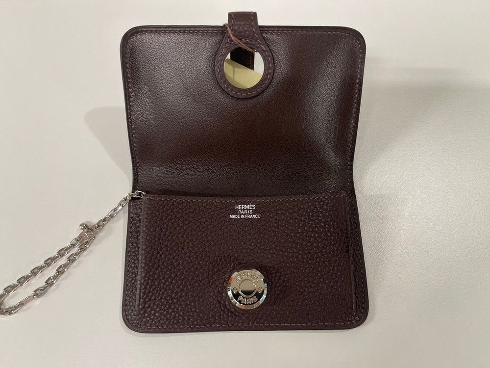 에르메스 도곤 카드지갑 체인 쇼콜라 Hermes 이미지