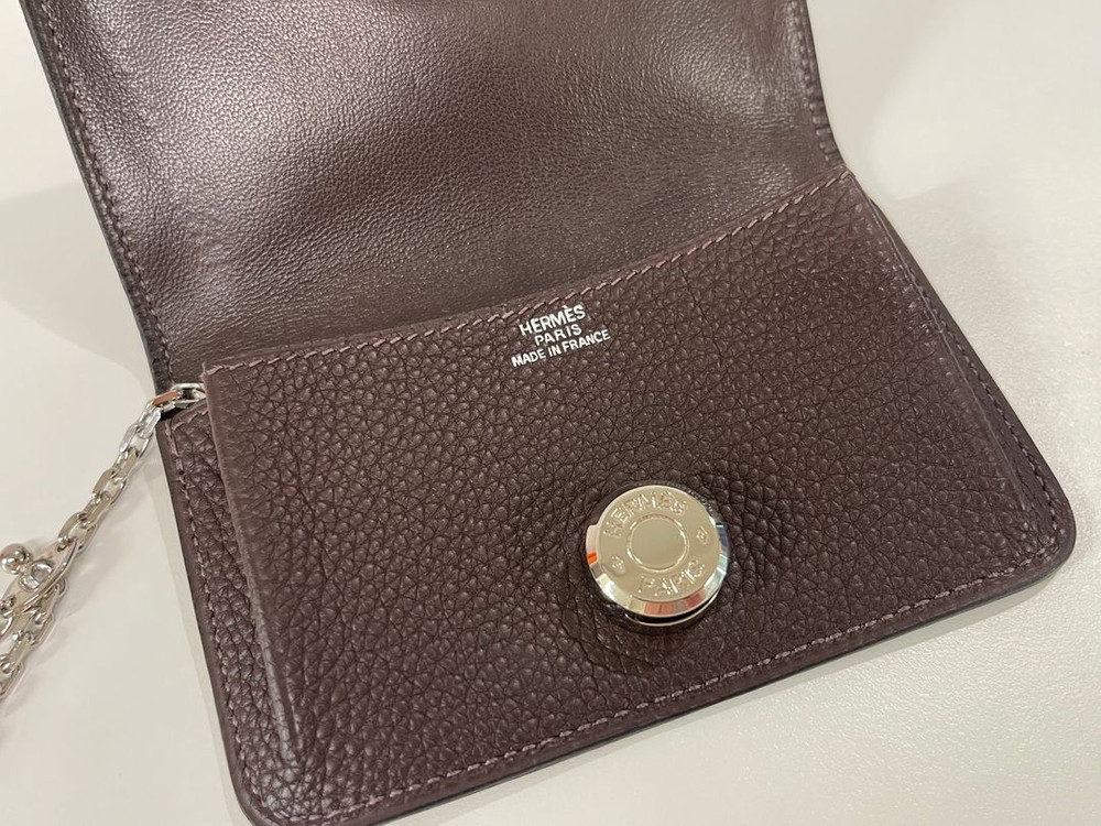 에르메스 도곤 카드지갑 체인 쇼콜라 Hermes 이미지