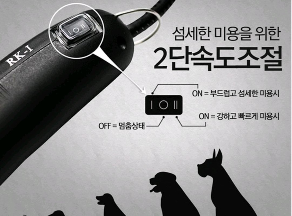 RIKEI 이발기/바리깡 블루.유선입니다.상태 깔끔합니다. 이미지