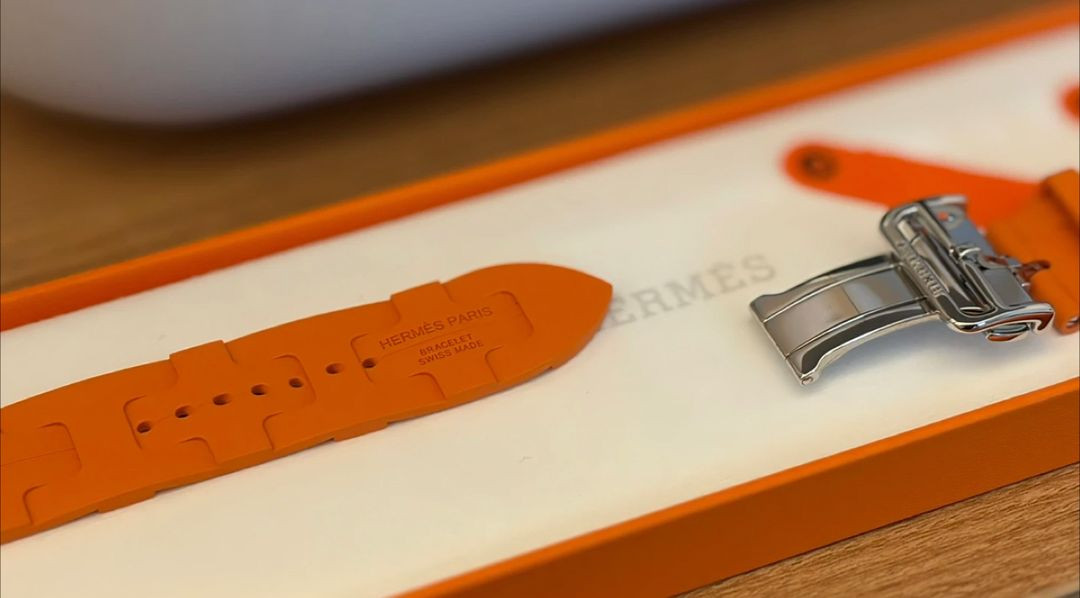 에르메스 애플워치 킬림 스트랩 디플로이먼트 버클 오랑쥬 46mm 이미지