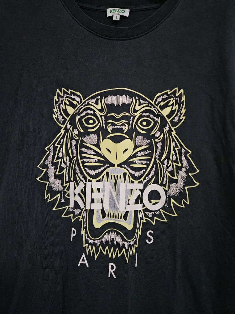 KENZO 겐조 블랙 타이거 반팔 티셔츠L 이미지