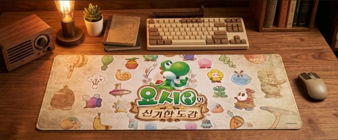 요시와 신기한 도감 게임팩과 장패드 이미지