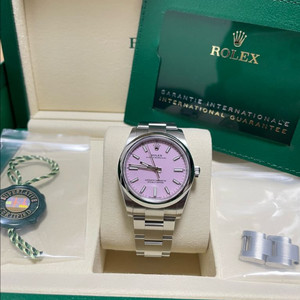 로렉스 124200 오이스터 퍼페츄얼 34mm 캔드핑크 판매 이미지