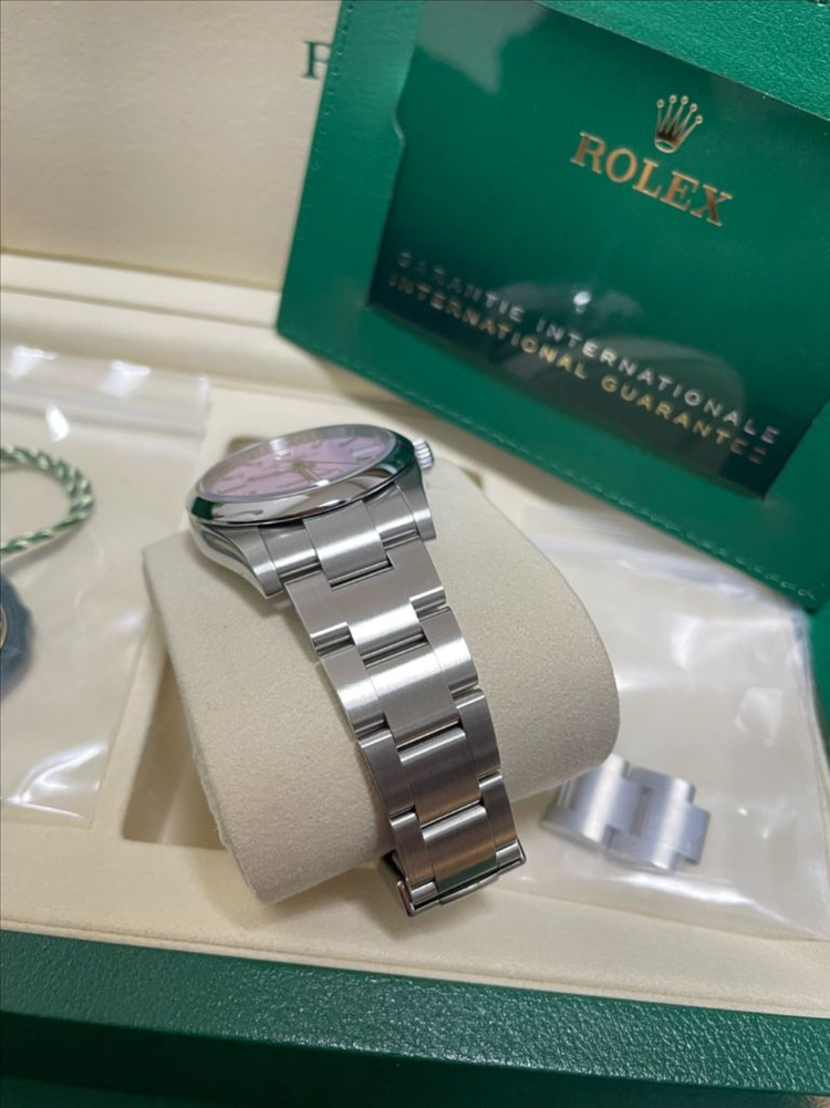 로렉스 124200 오이스터 퍼페츄얼 34mm 캔드핑크 판매 이미지