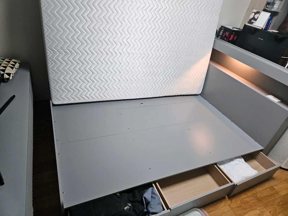 동서가구 LED 3단 수납침대 (퀸),파로마 티비장 일괄판매 합니다. 이미지