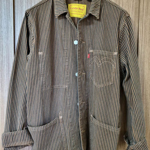 Levis Red 리바이스 레드 엔지니어 브라운 스트라이프 코트 재킷 M사이즈 국내 105사이즈 새제품 판매합니다! 이미지