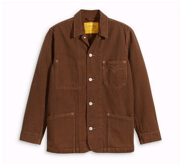 Levis Red 리바이스 레드 엔지니어 브라운 스트라이프 코트 재킷 M사이즈 국내 105사이즈 새제품 판매합니다! 이미지