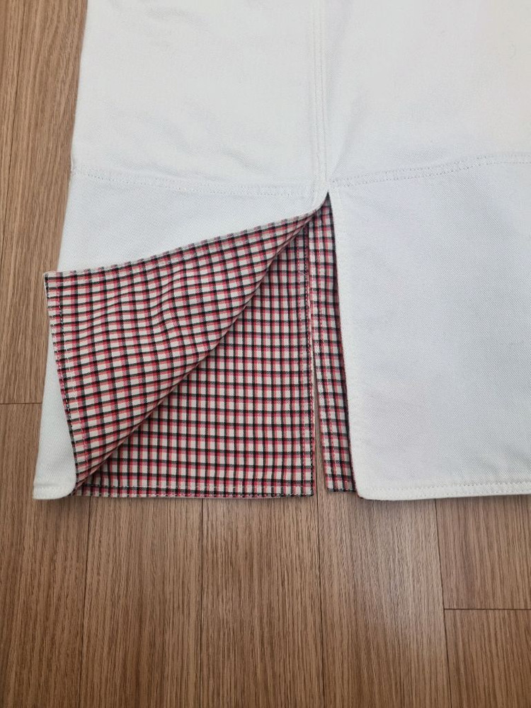 한섬 cedirc charlier 아이보리 미디 스커트 25인치 세드릭 샬리에 이미지