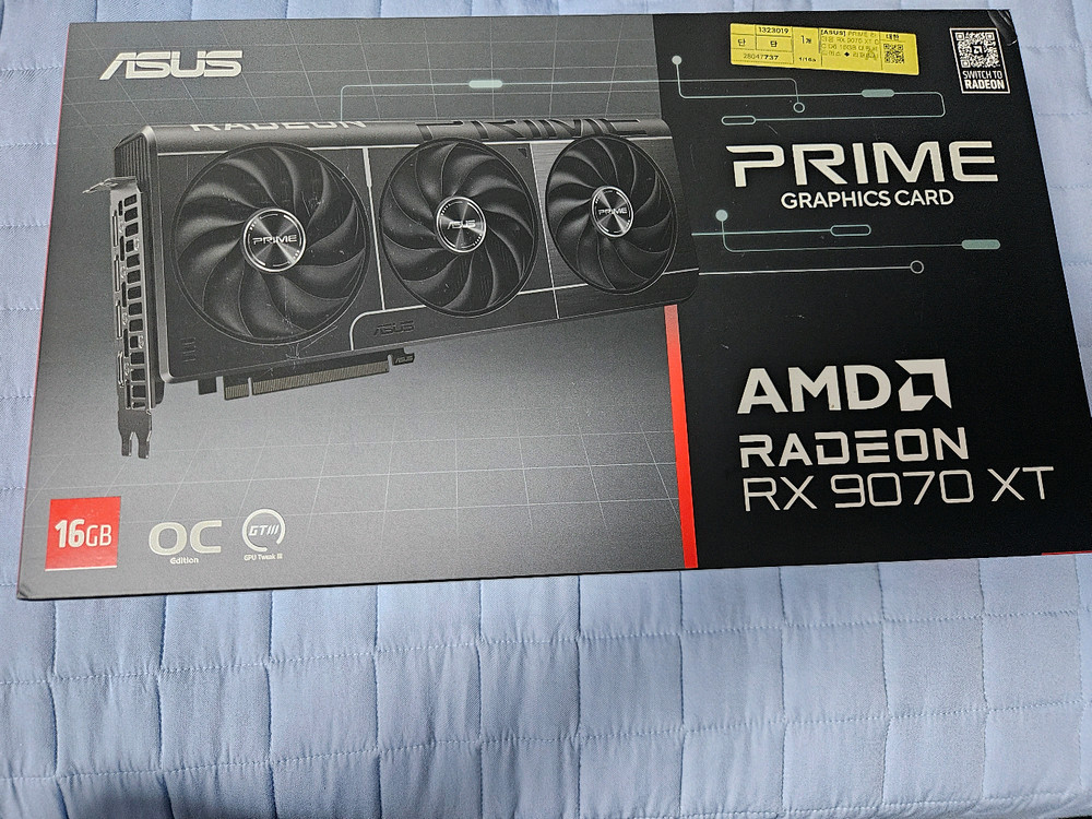 ASUS RX 9070XT PRIME AS 1년연장 그래픽카드 팝니다 이미지