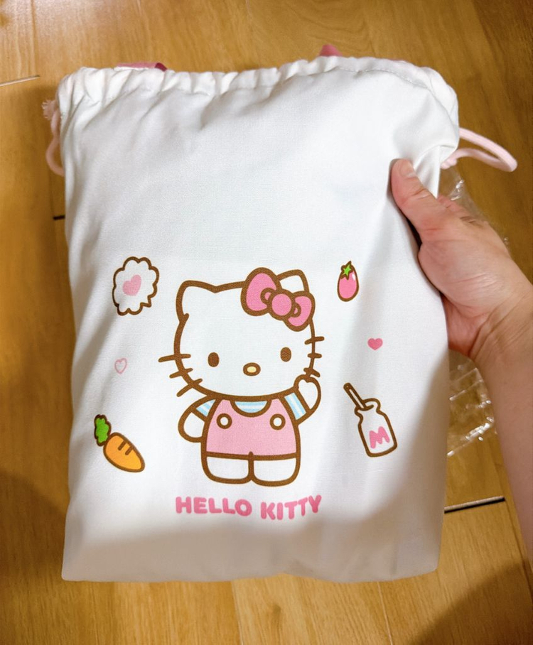 [새상품] 산리오 키티 헬로키티 복주머니 가방 보냉백 파우치 이미지