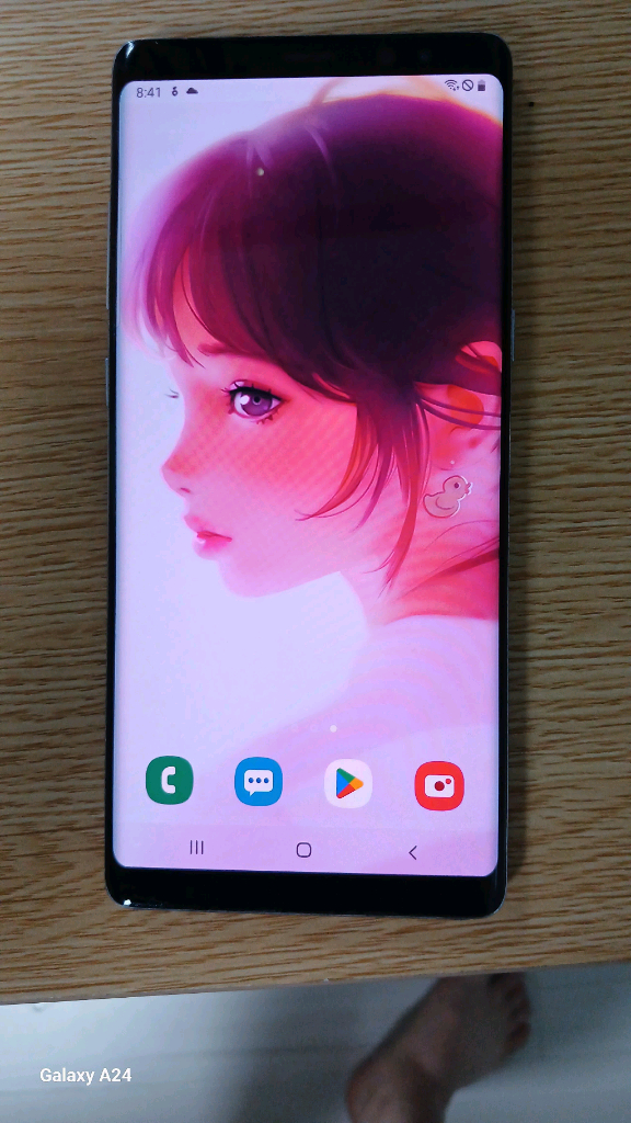 삼성 갤럭시 노트8 256GB 미드 나잇 블랙(모델명: SM-N950N)+두카티 블랙 플립커버 가죽 케이스(새상품) 이미지