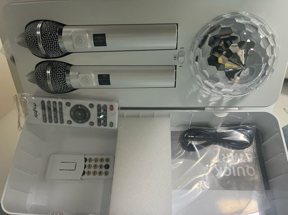 마이바 올인원 블루투스 노래방 스피커 마이크 이미지