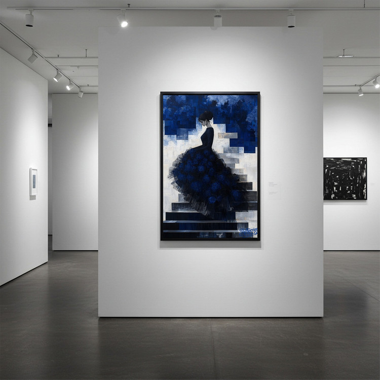 멈춰 선 순간 그림 액자 팝아트 인테리어소품 우아한 여성 인물화 드레스 모던아트 벽장식 거실 카페 사무실 홈스타일링 이미지