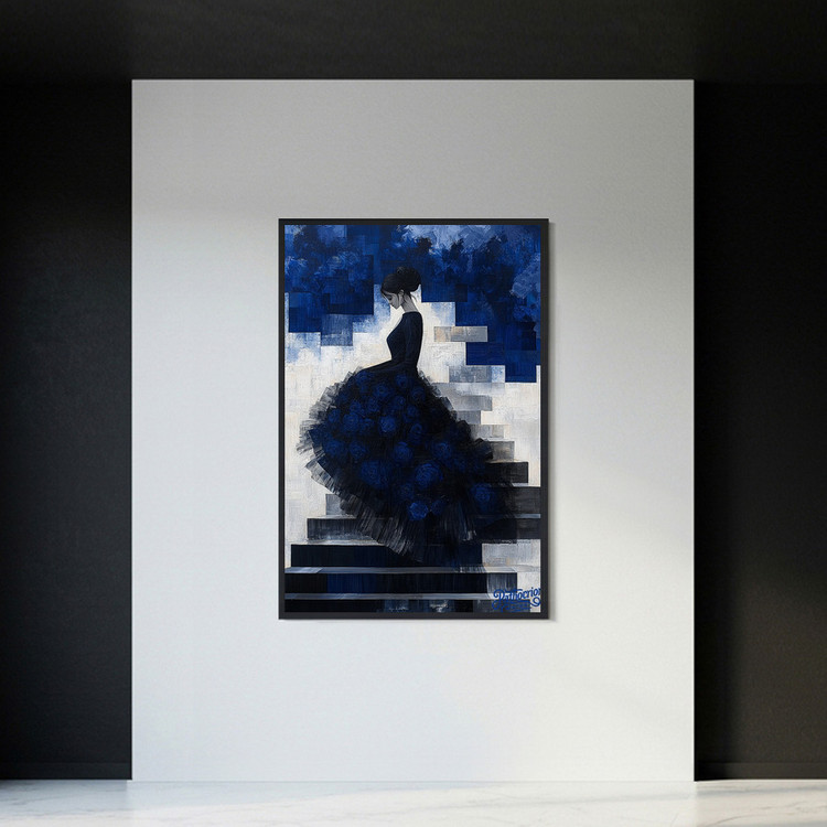 멈춰 선 순간 그림 액자 팝아트 인테리어소품 우아한 여성 인물화 드레스 모던아트 벽장식 거실 카페 사무실 홈스타일링 이미지