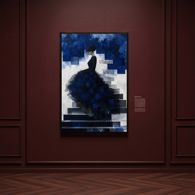 멈춰 선 순간 그림 액자 팝아트 인테리어소품 우아한 여성 인물화 드레스 모던아트 벽장식 거실 카페 사무실 홈스타일링 이미지
