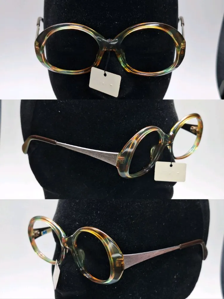 80s 독일제 빈티지 데드스톡 미사용/METZLER M5361 안경테 50mm 메츨러 콤비 뿔테 레트로 아이웨어 이미지