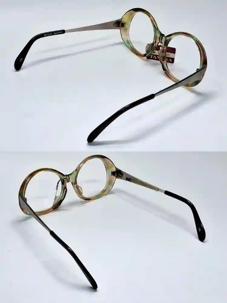80s 독일제 빈티지 데드스톡 미사용/METZLER M5361 안경테 50mm 메츨러 콤비 뿔테 레트로 아이웨어 이미지