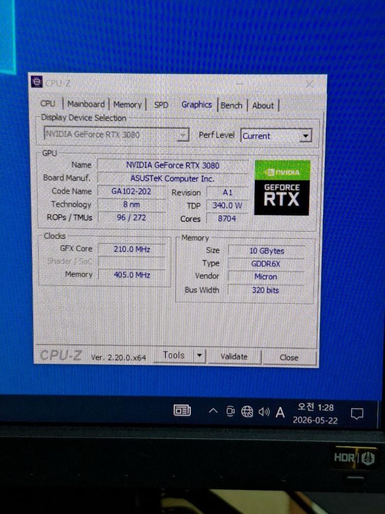 컴퓨터 그래픽카드 ASUS TUF GAMING RTX3080 10GB 이미지