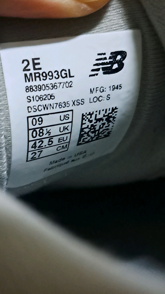 뉴발란스 993 운동화 270 9만원 이미지