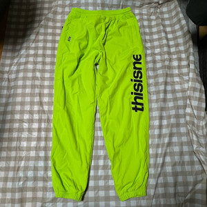 디스이즈네버댓 형광 조거팬츠 M 디네댓 초록 트레이닝복 이미지