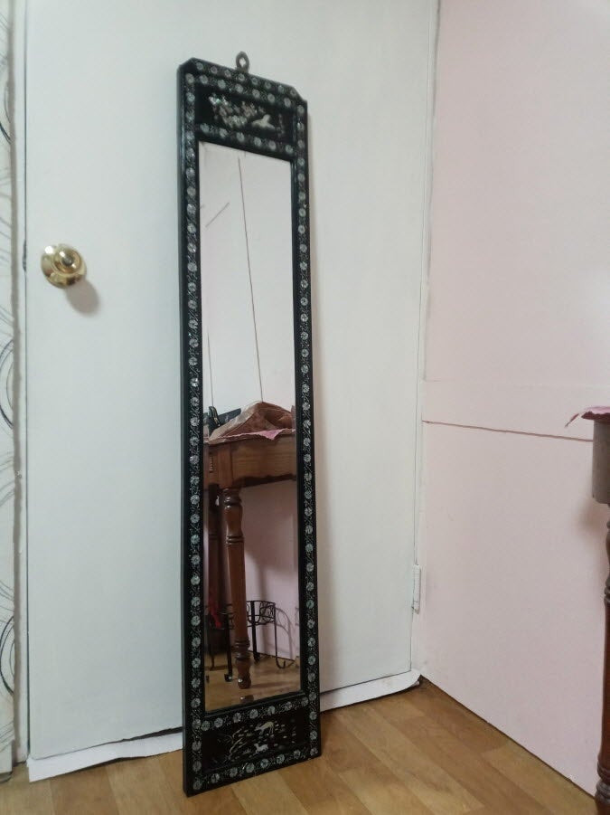오래된 자개 전신거울 (첫번째 물품) 심플하고 예쁨.나전칠기 이미지