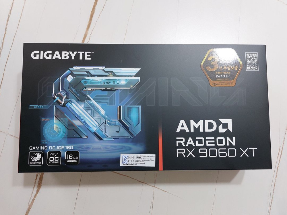 GIGABYTE 라데온 RX 9060 XT Gaming OC ICE D6 16GB 제이씨현 이미지