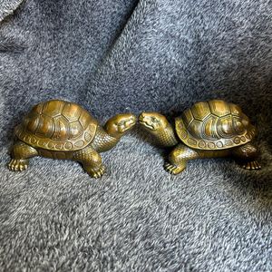 황동 신주 거북이 한쌍 복 새해복 장수 건강 팝니다 이미지