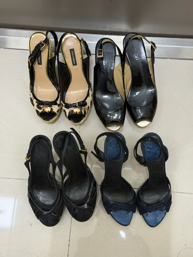 돌체앤가바나 레오파드 송치 웨지힐 37 이미지