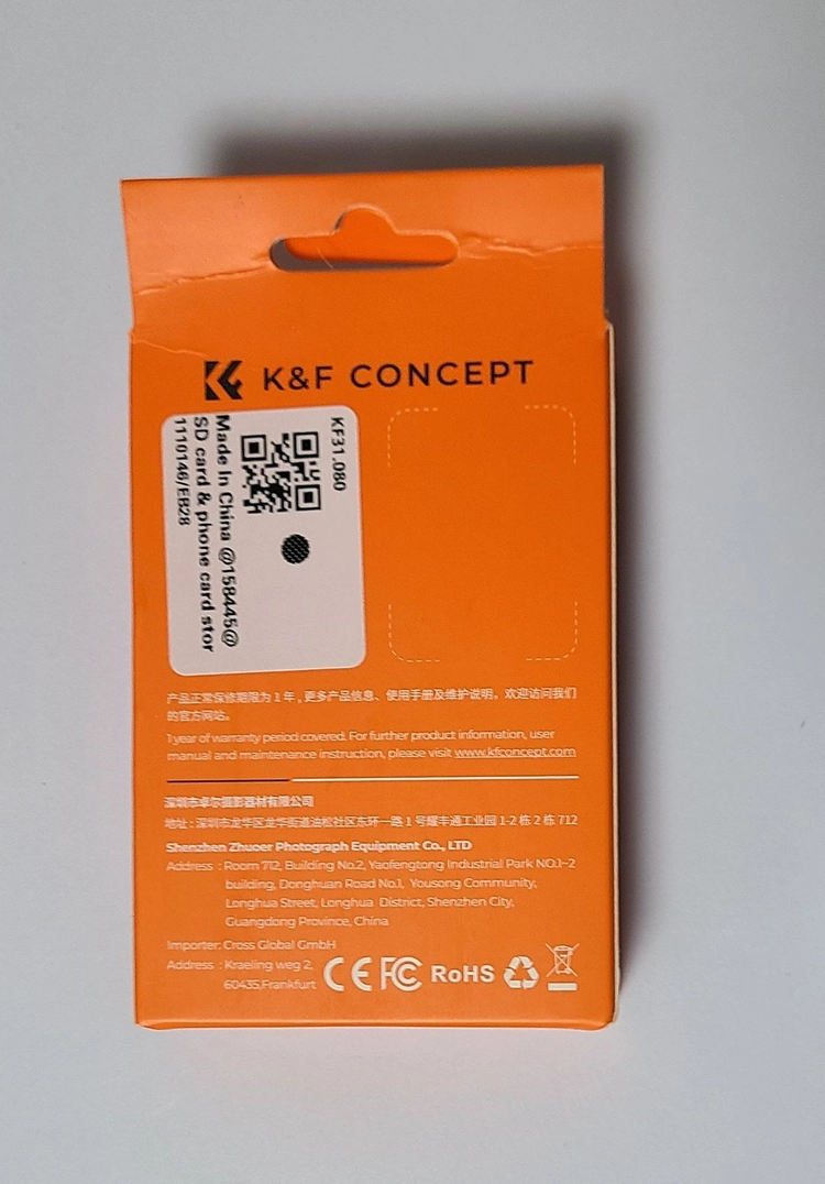 K&F Concept SIM & 메모리카드 케이스 (KF31.080) (새상품) 이미지