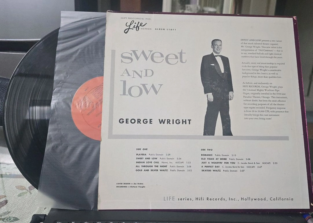 조지 라이트(George Wright)_Sweet And Low_LP 이미지